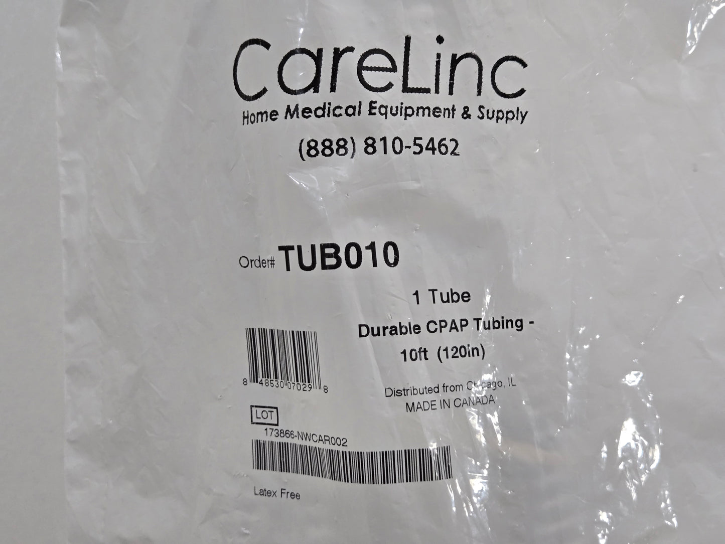 CareLinc 10 CPAP Tubing TUB010