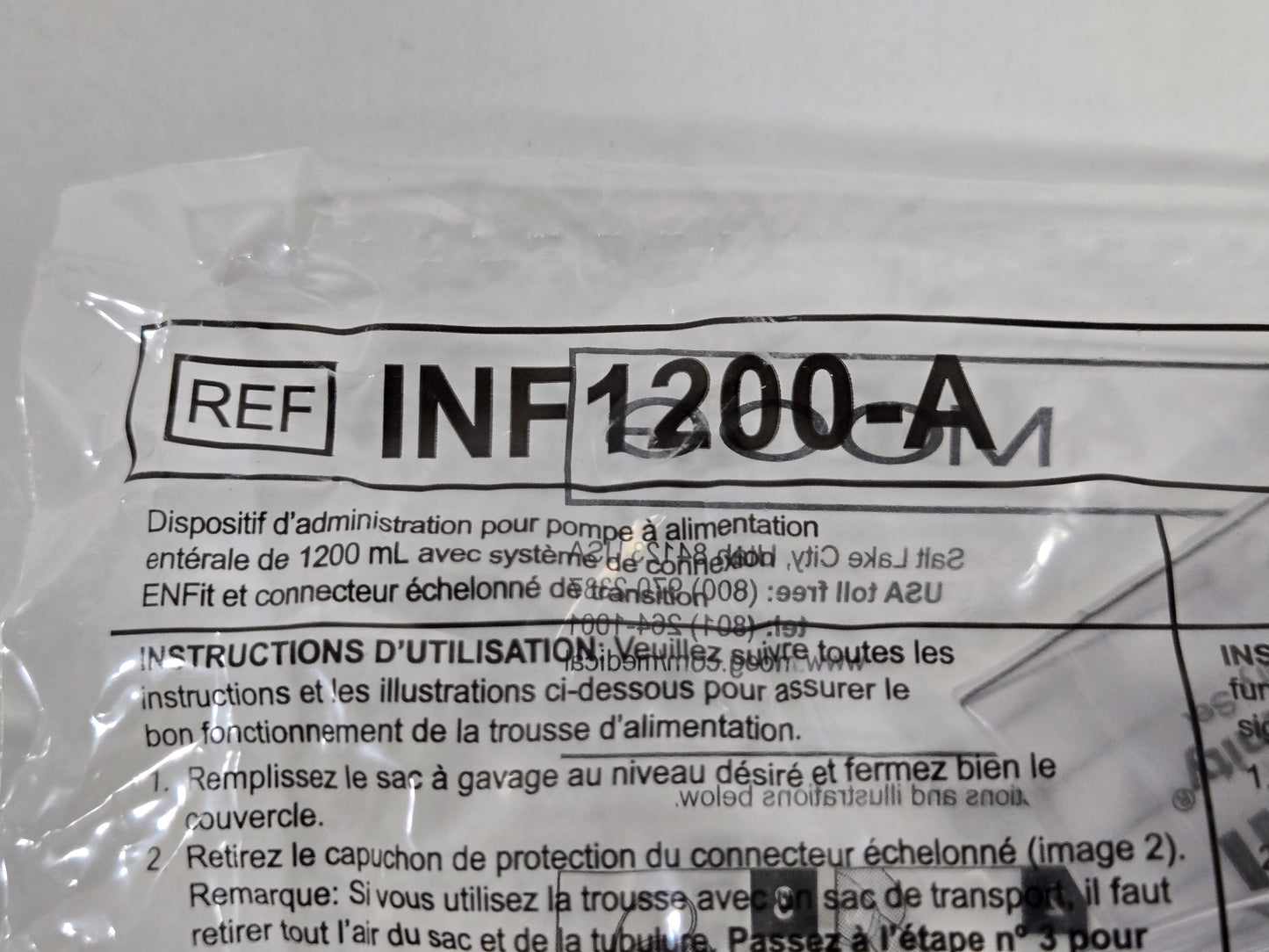 Moog Medical EnteraLite Infinity 1200 mL Pump Delivery Set INF1200-A - New - MBR Medicals