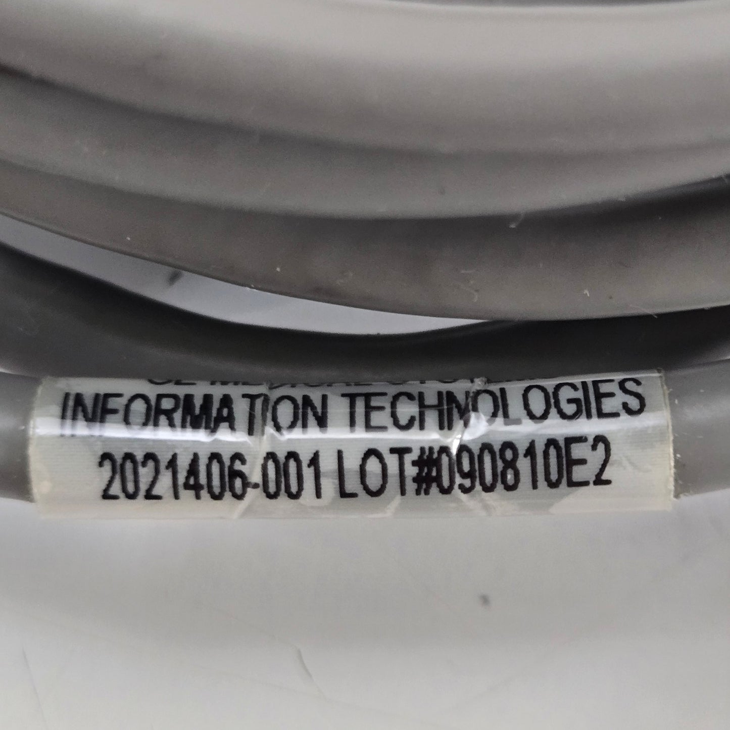 GE Healthcare SpO2 Interconnect cable Nellcor OxiMax 10ft MPN 2021406 Tag