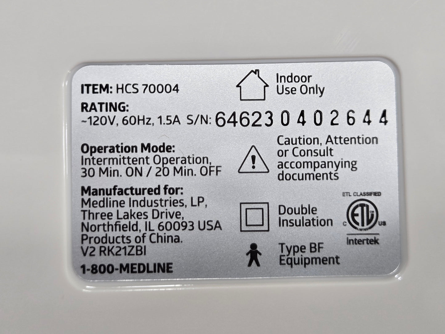 Medline Aeromist Compact Nebulizer Compressor Kit HCS70004 - New