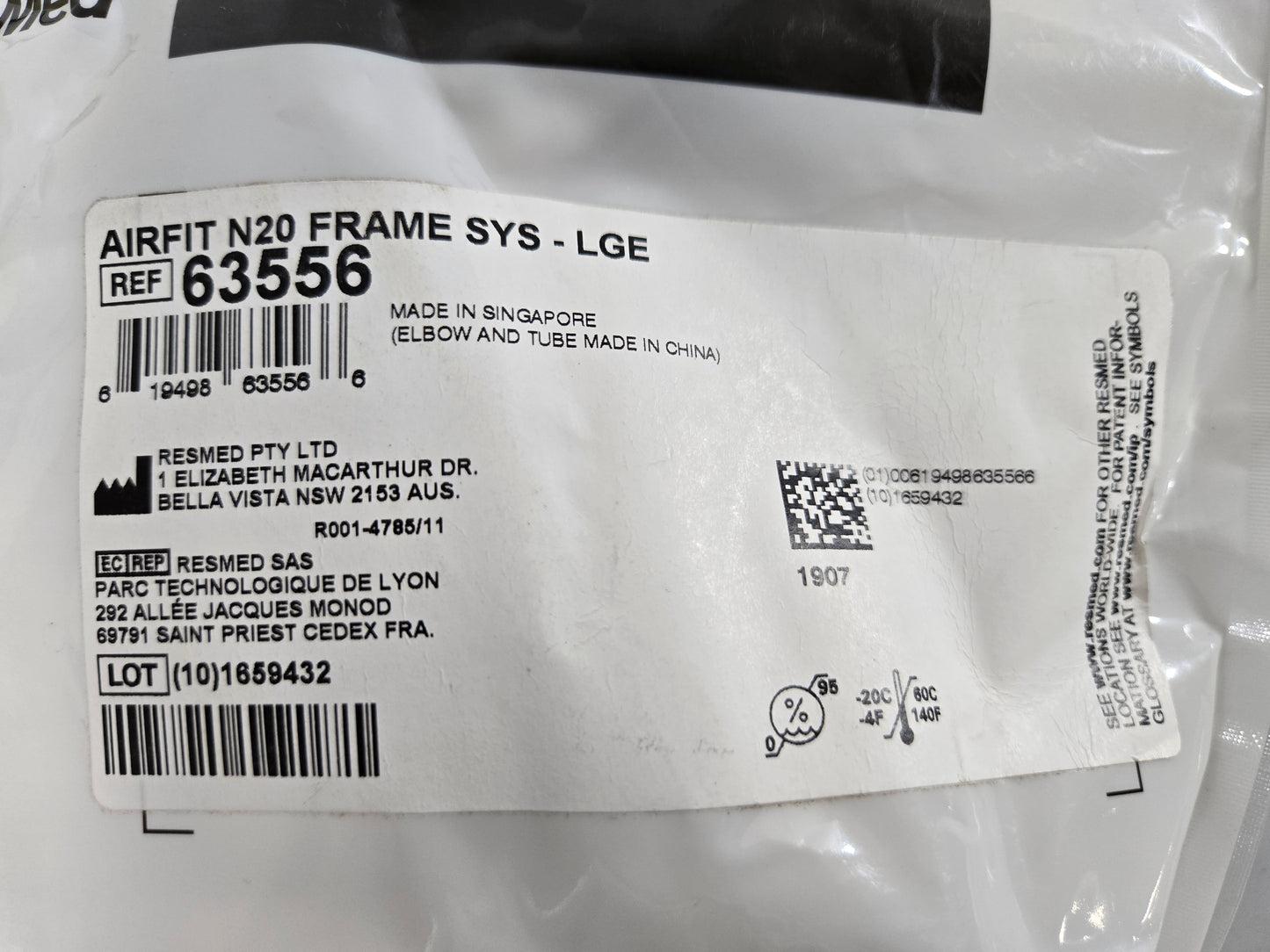 ResMed AirFit N20 Frame System - New