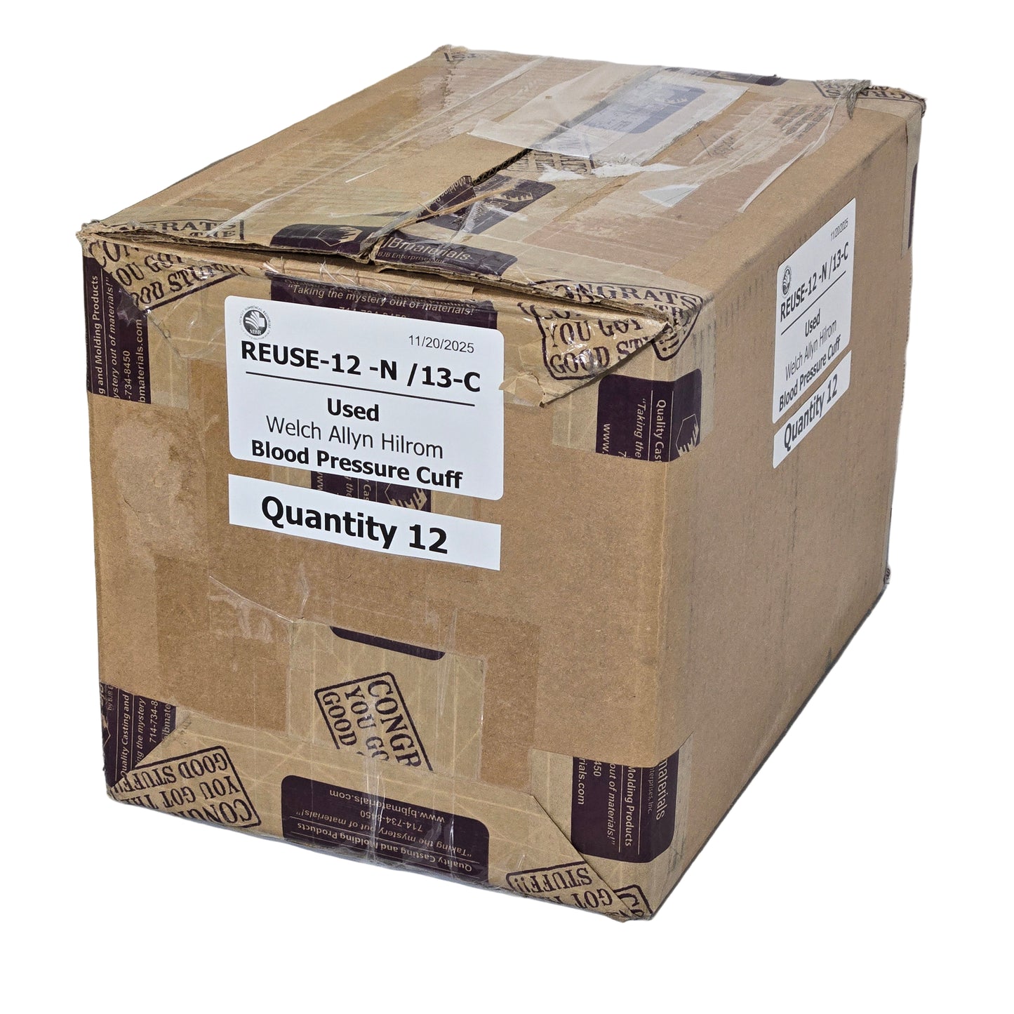 Welch Allyn Hillrom Blood Pressure Cuff REUSE-12 Box