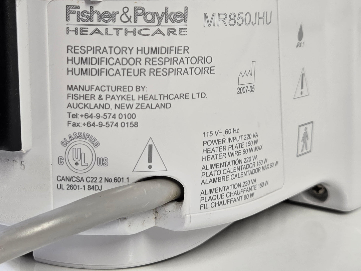 Fisher & Paykel Heated Respiratory Humidifier MR850JHU - Refurbished - MBR Medicals