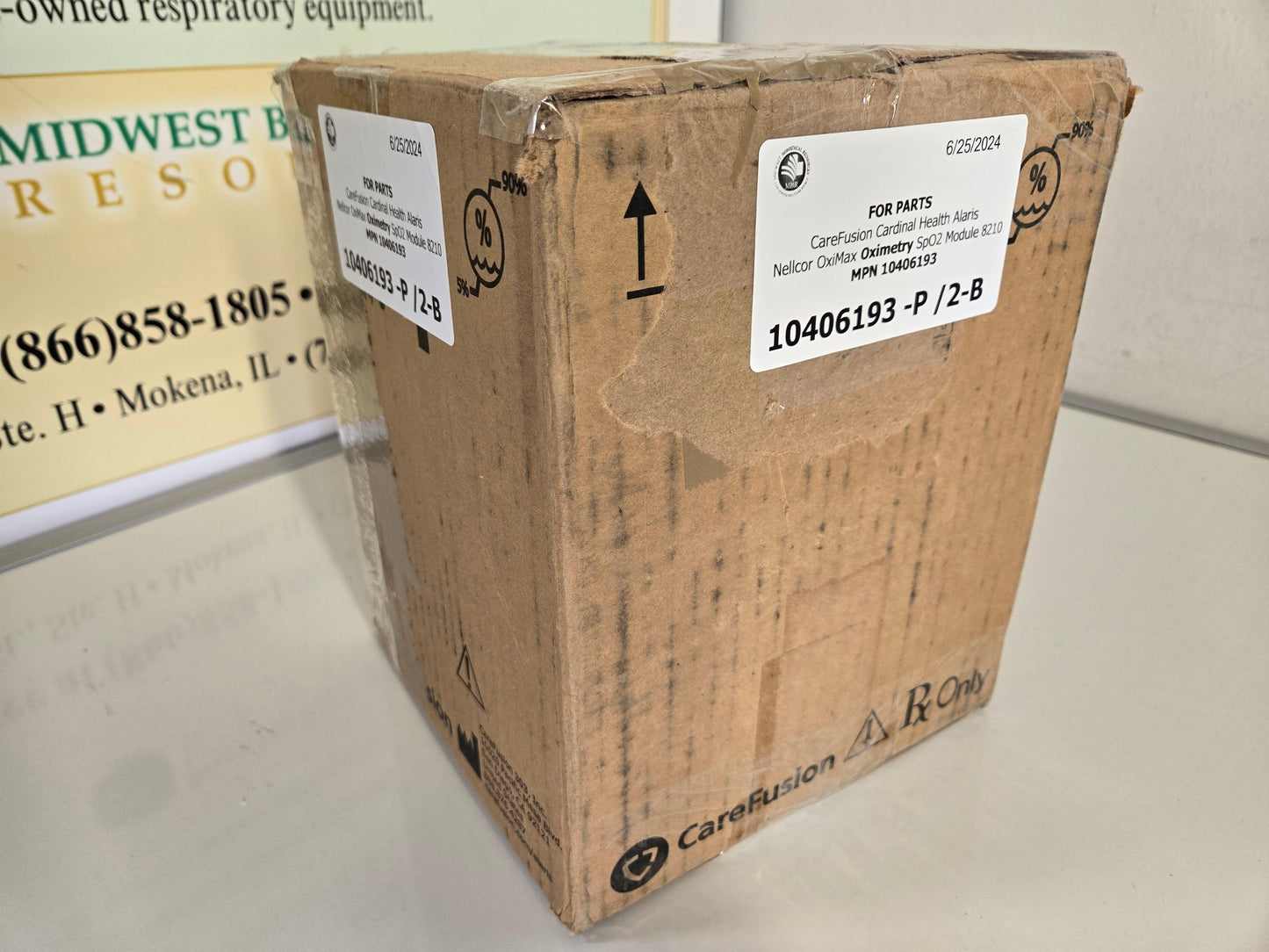 FOR PARTS Lot of 2 CareFusion Cardinal Health Alaris Nellcor OxiMax Oximetry SpO2 Module 8210 10406193 - MBR Medicals