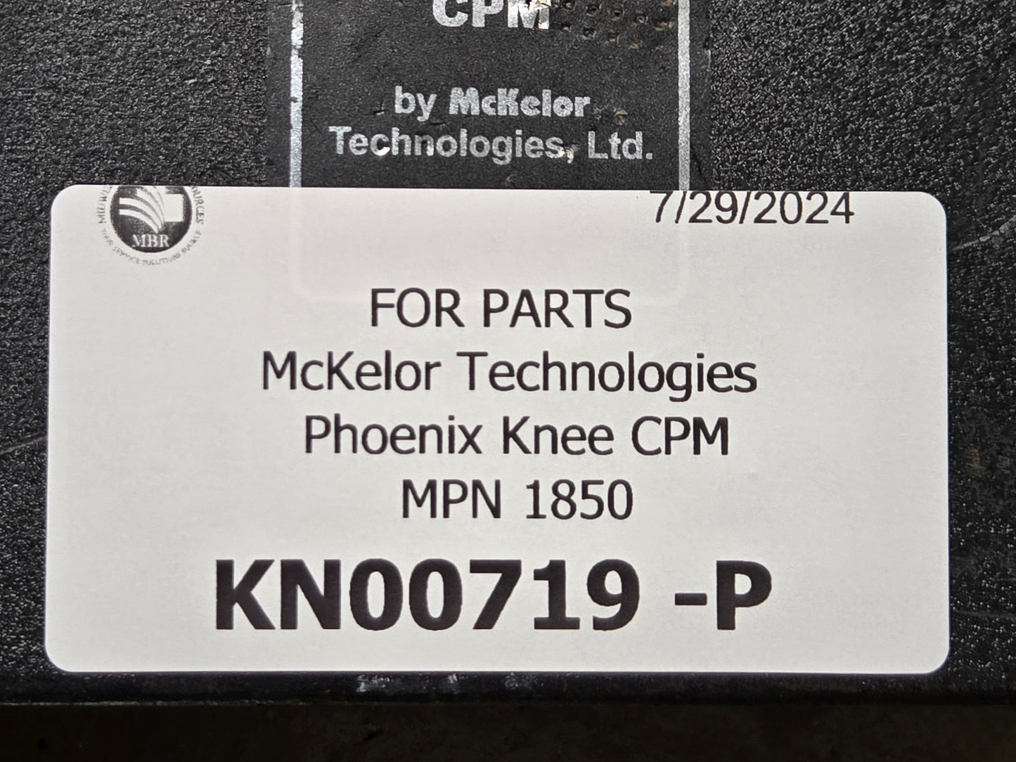 FOR PARTS McKelor Technologies Phoenix Knee CPM 1850 - MBR Medicals
