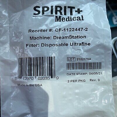 Lot of Spirit Medical Disposable Ultra-Fine Filter for Dream Station CF-1122447-2 -New - MBR Medicals