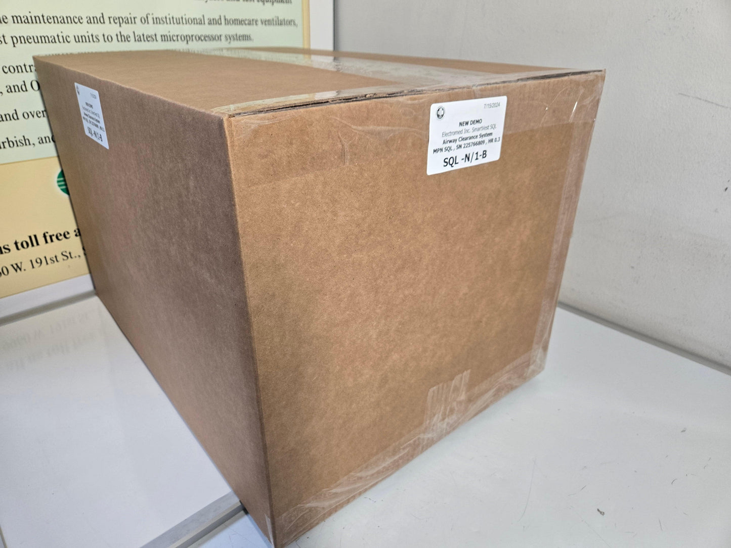 NEW Demo Electromed SmartVest HFCWO Therapy Airway Clearance System SQL Adult Large Hours 0.3 - MBR Medicals