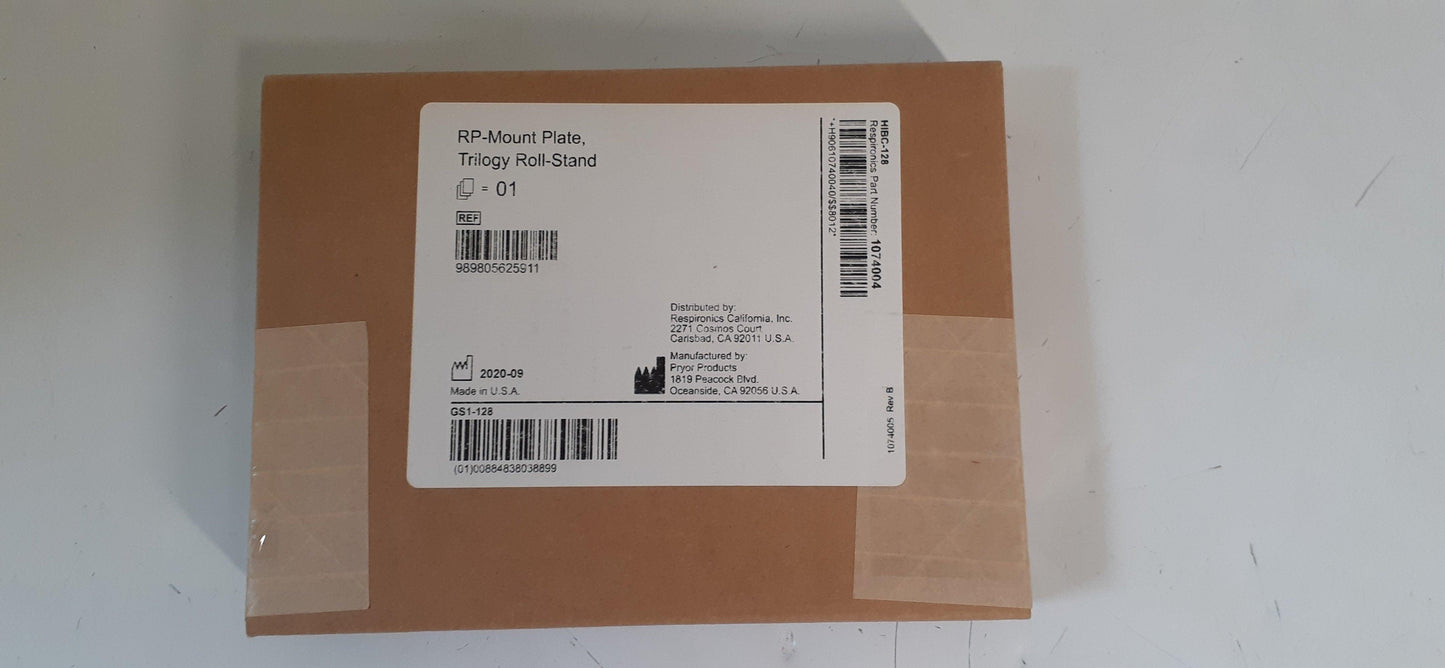 NEW Philips Respironics Mount Plate Bracket PN 1074004 for Trilogy 100 200 202 Ventilator - MBR Medicals