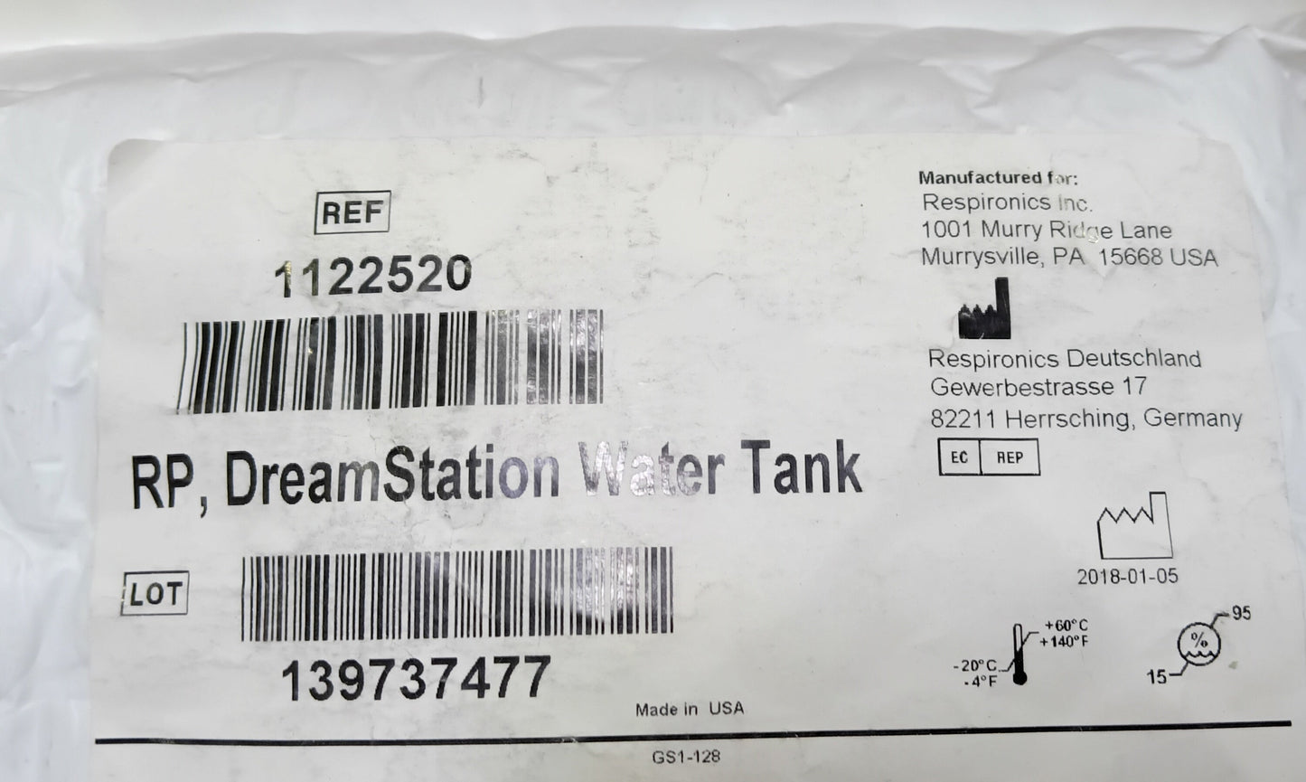 Philips Respironics Water Chamber Tank for DreamStation Heated Humidifiers 1122520 - New - MBR Medicals