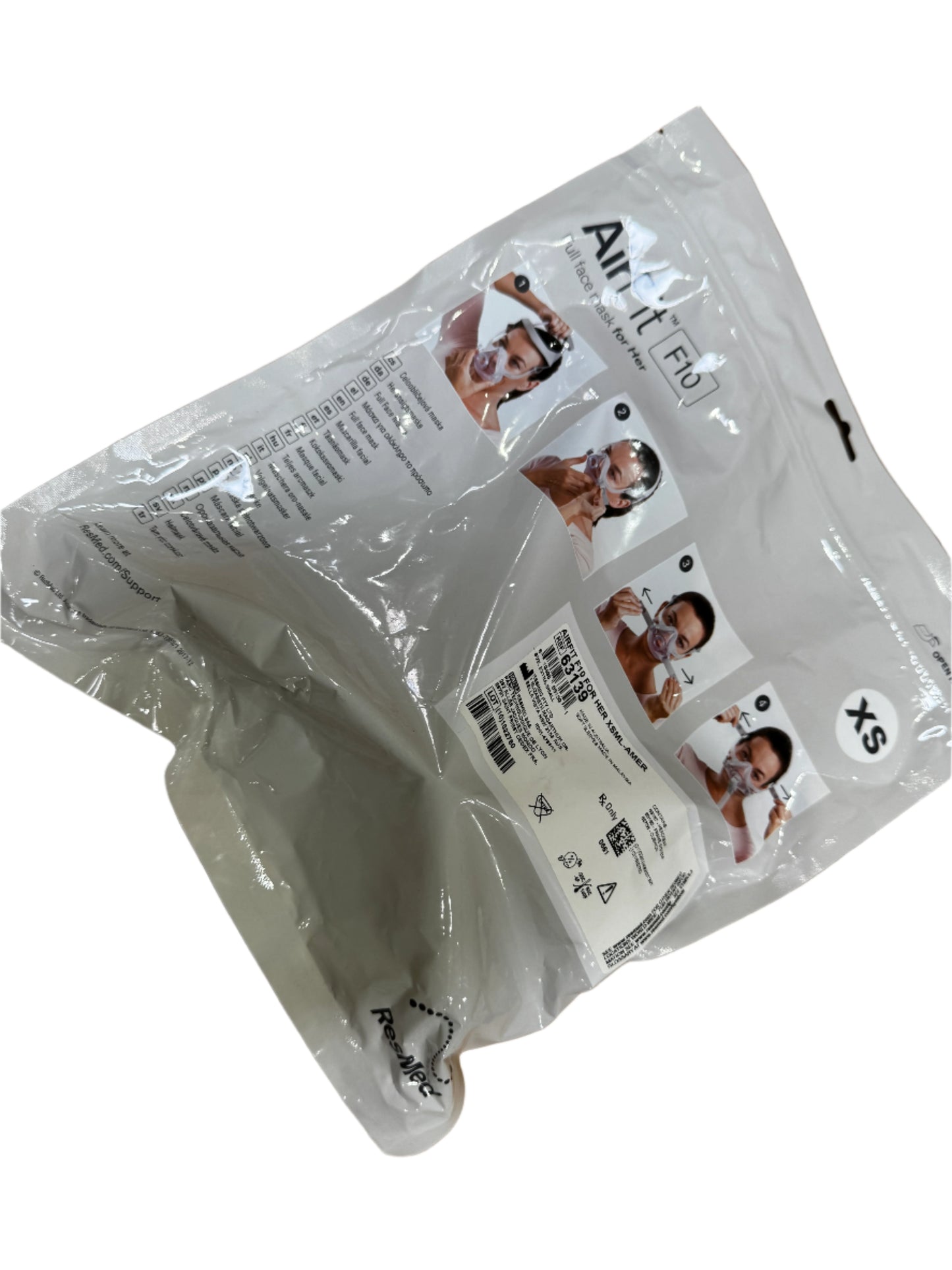 ResMed AirFit F10 Full Face Mask for Her with Headgear 63139 - New - MBR Medicals