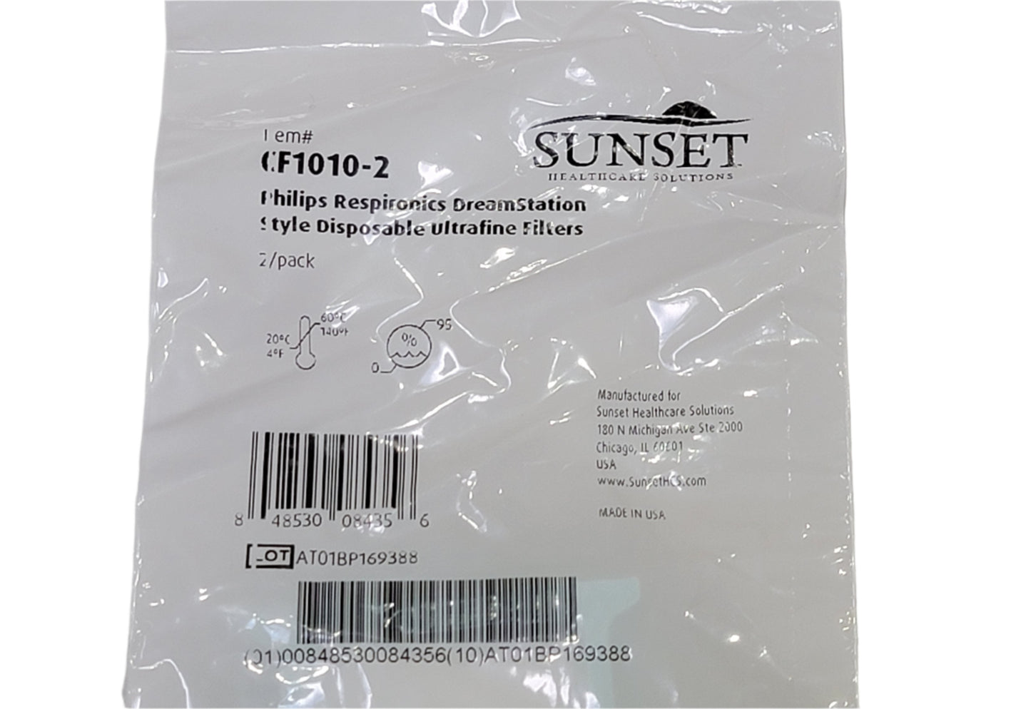 Sunset Healthcare Philips Respironics DreamStation Style Disposable Ultrafine Filters 100/Box CF1010-2 - New - MBR Medicals