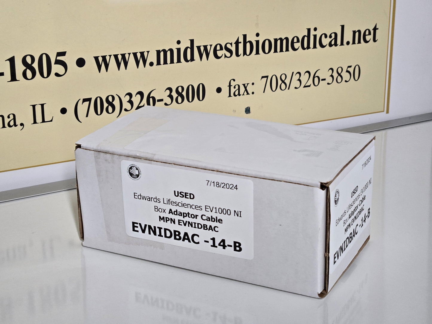 USED Edwards Lifesciences EV1000 NI Box Adaptor Cable EVNIDBAC - MBR Medicals