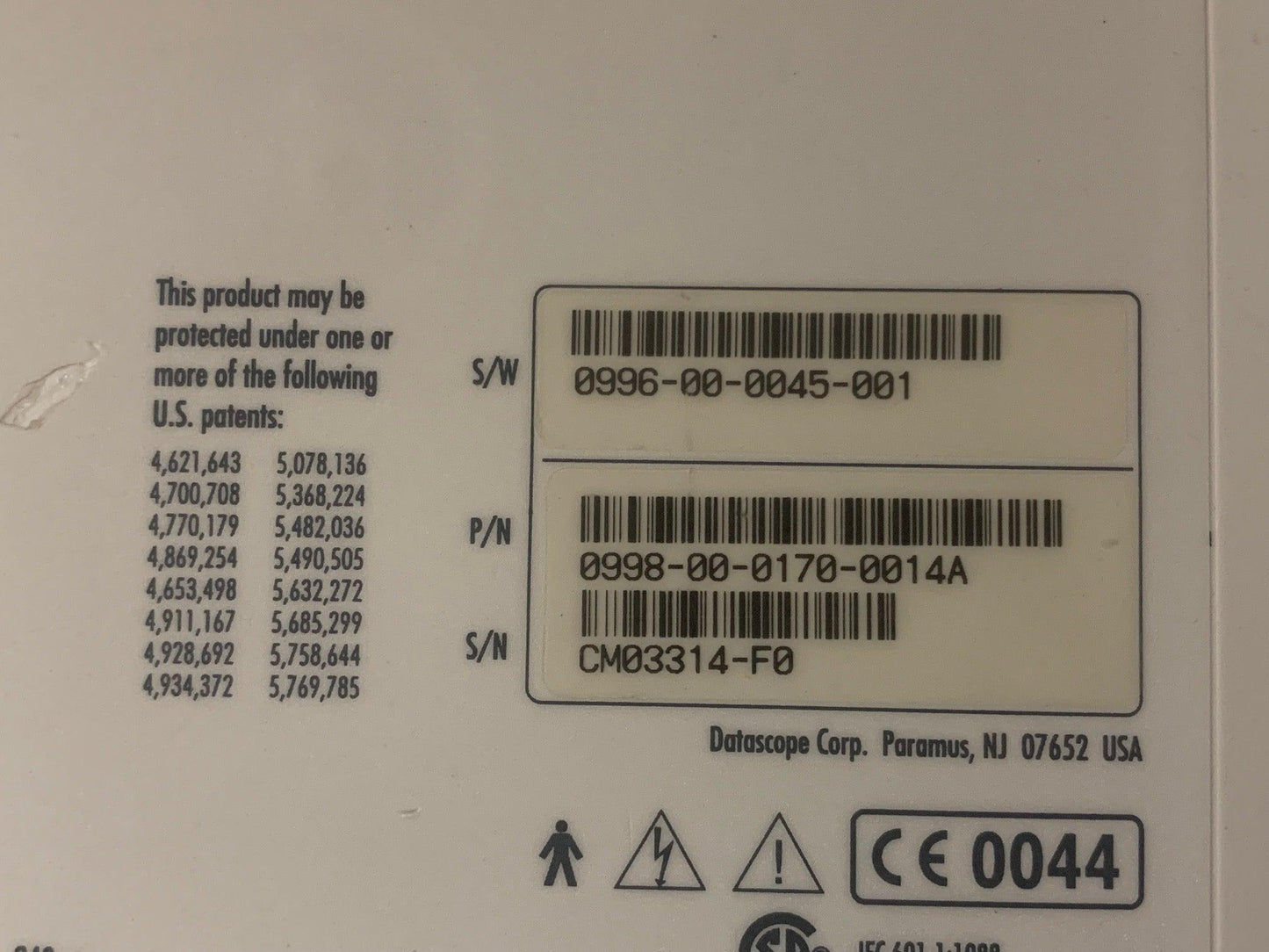 Lot of 3 Datascope Passport 2 Patient Monitor For parts or not working - MBR Medicals