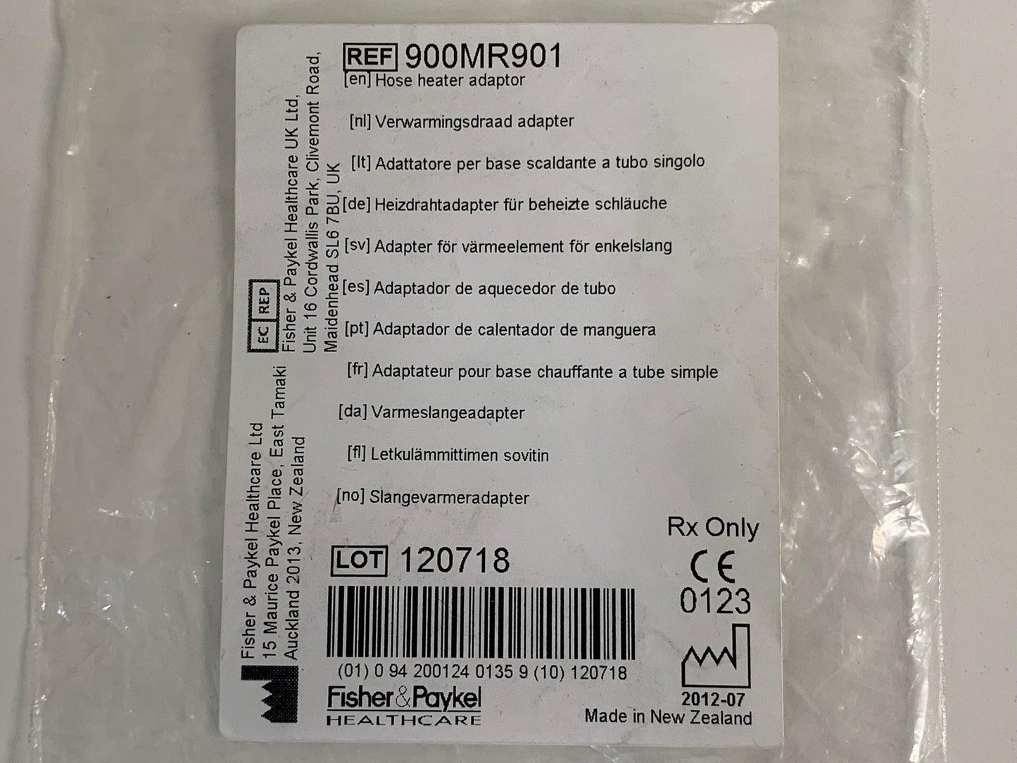 NEW OEM Fisher & Paykel Heated Wire Adaptor for Inspiratory Heated Breathing Circuits 900MR901 - MBR Medicals