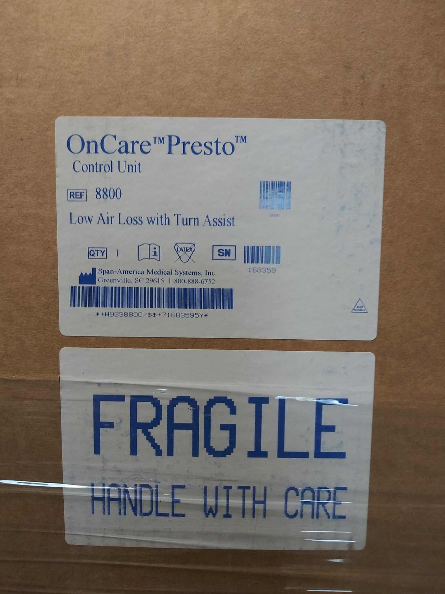 NEW OnCare Presto Convertible Air-and Foam Hybrid Mattress Pump control unit - MBR Medicals