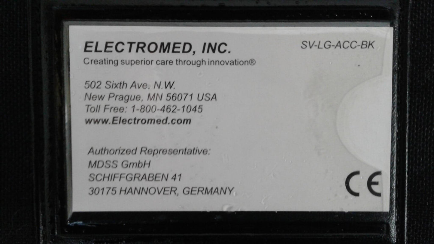 USED Electromed Smartvest SV2100 Accessory Carry Bag SV-LG-ACC-BK Warranty FREE Shipping - MBR Medicals