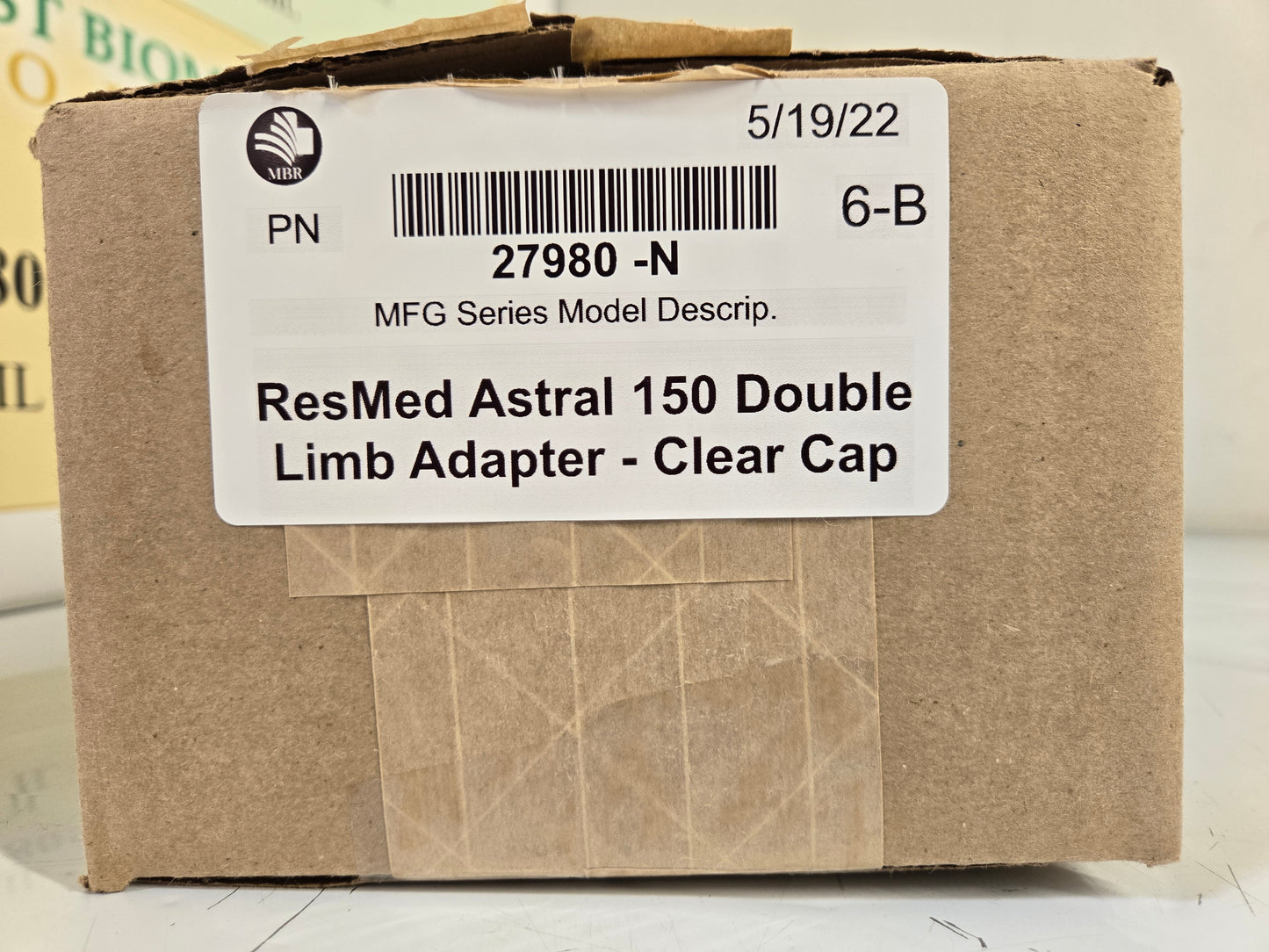 NEW ResMed Astral 150 Double Limb Adapter - Clear Cap Ref PN 27980