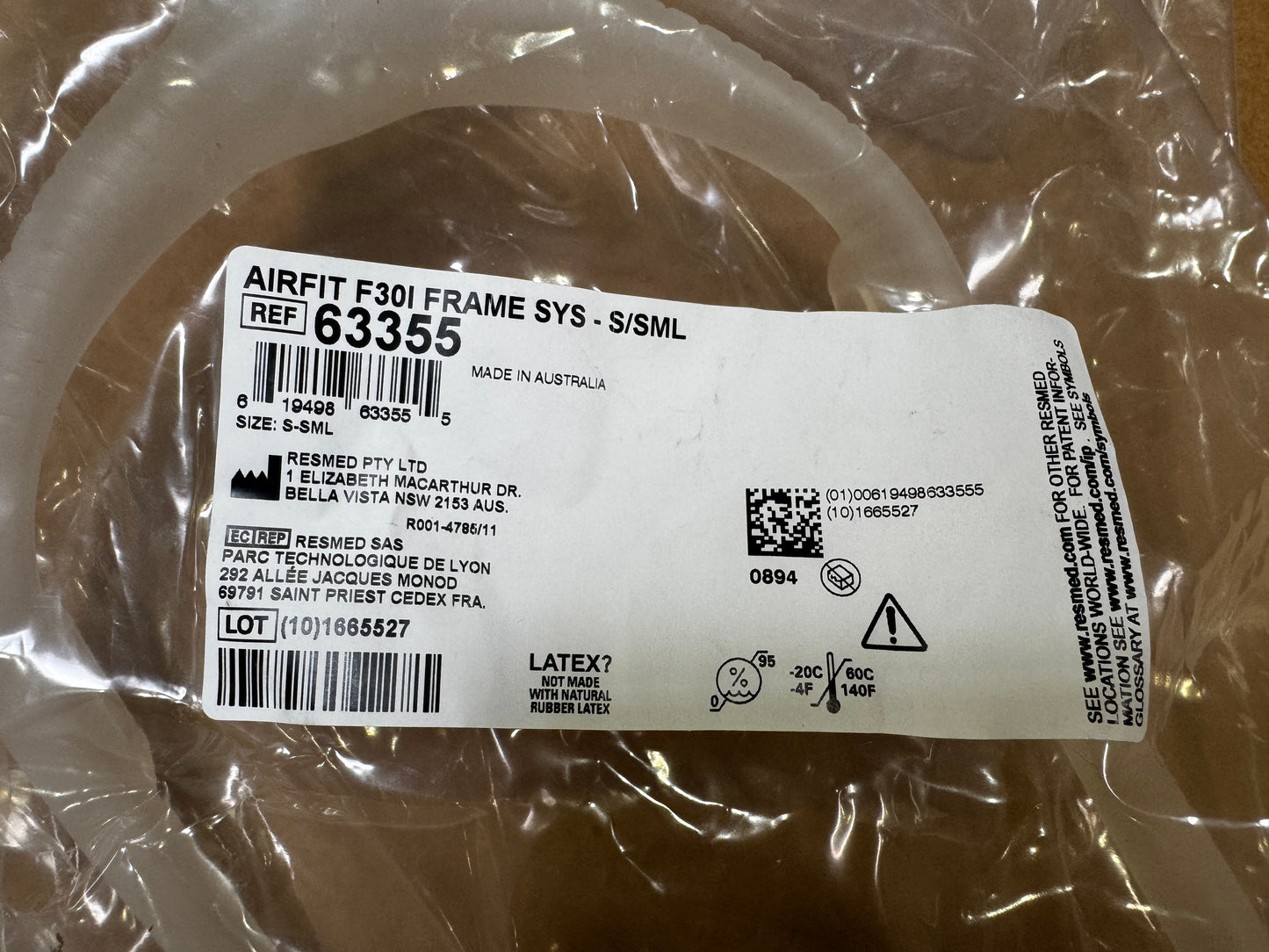 ResMed AirFit F30i Frame System - New