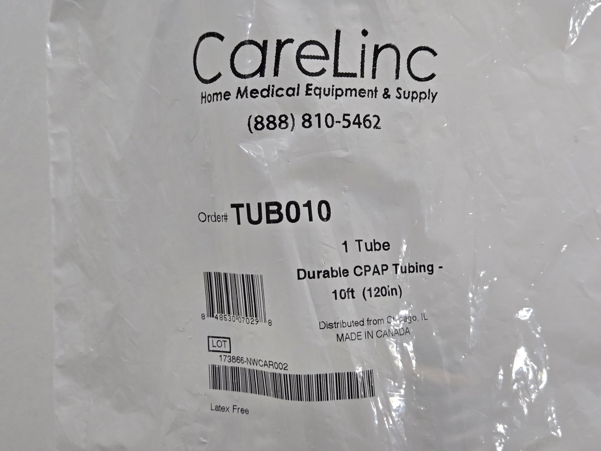 CareLinc 10 CPAP Tubing TUB010