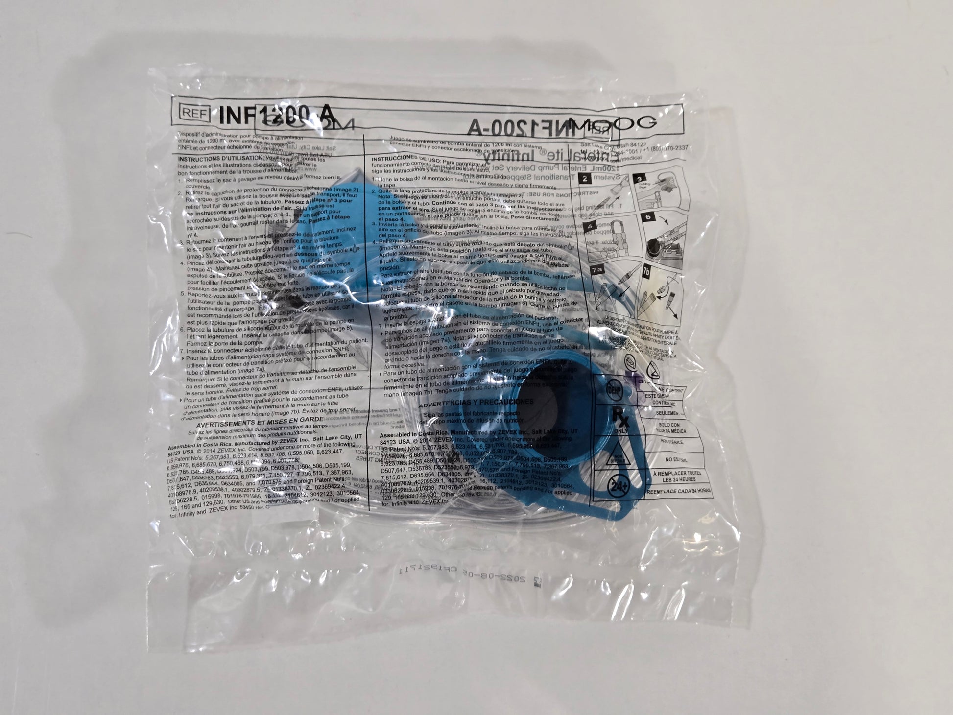 Moog Medical EnteraLite Infinity 1200 mL Pump Delivery Set INF1200-A - New - MBR Medicals