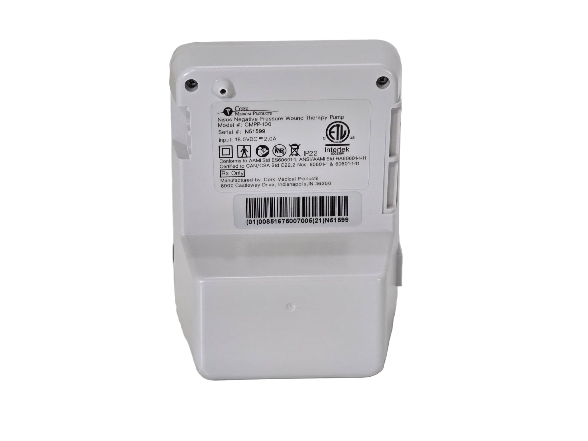 Cork Medical Products Nisus Negative Pressure Wound Therapy Pump CMPP-100