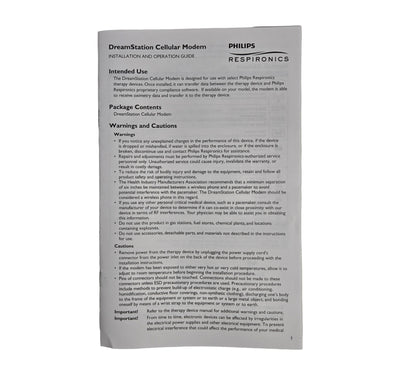 Philips Respironics DreamStation Cellular Modem Non-Oximetry 100604C - New - MBR Medicals