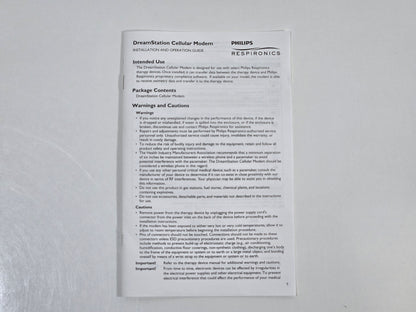 Philips DreamStation CPAP Cellular Modem with Oximetry 100603C - New