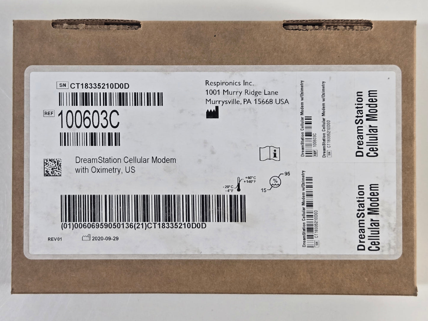 Philips DreamStation CPAP Cellular Modem with Oximetry 100603C - New