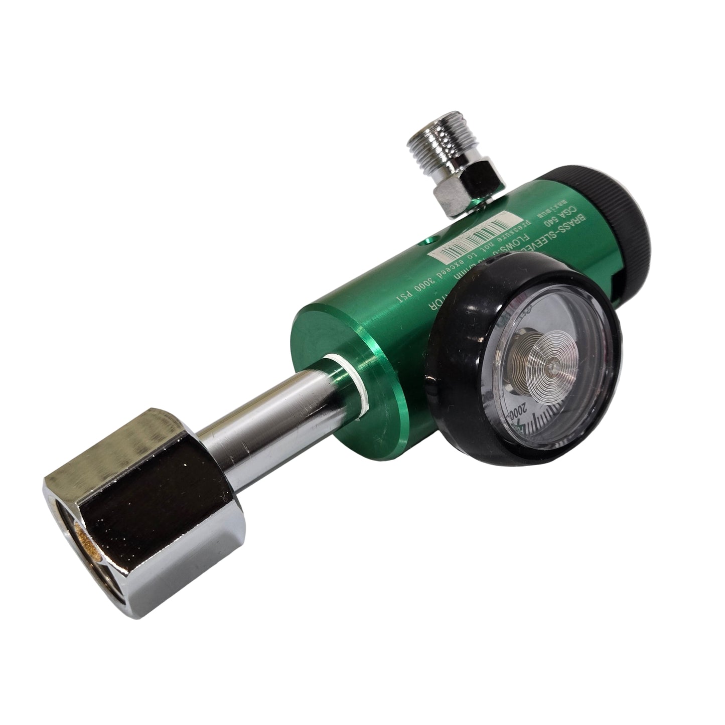 Drive Medical Oxygen Regulator 0-15 LPM Green 18304GN 3D Right