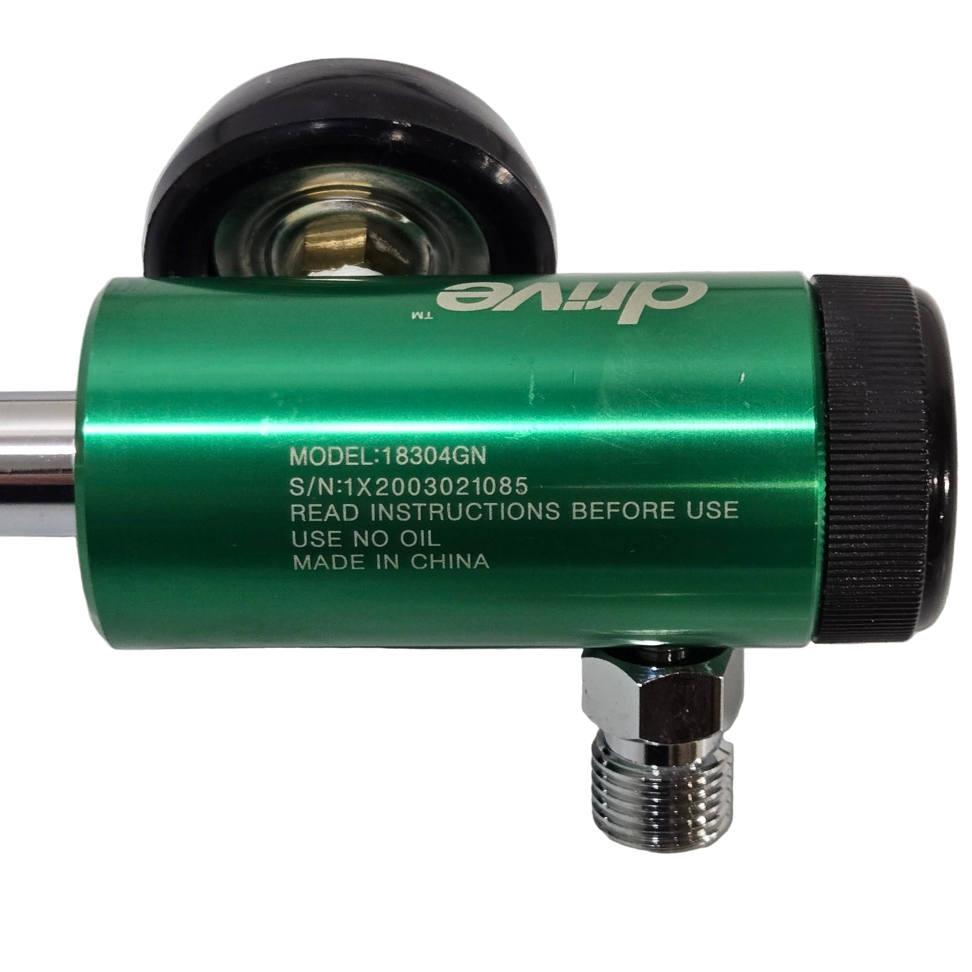 Drive Medical Oxygen Regulator 0-15 LPM Green 18304GN Tag