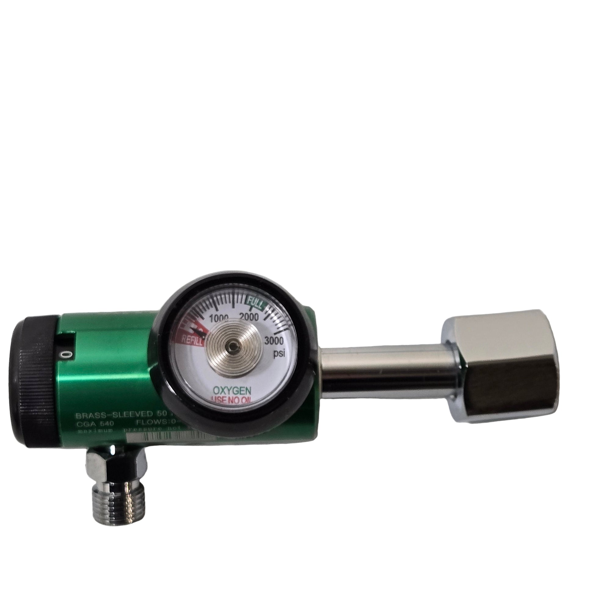 Drive Medical Oxygen Regulator 0-15 LPM Green 18304GN Front