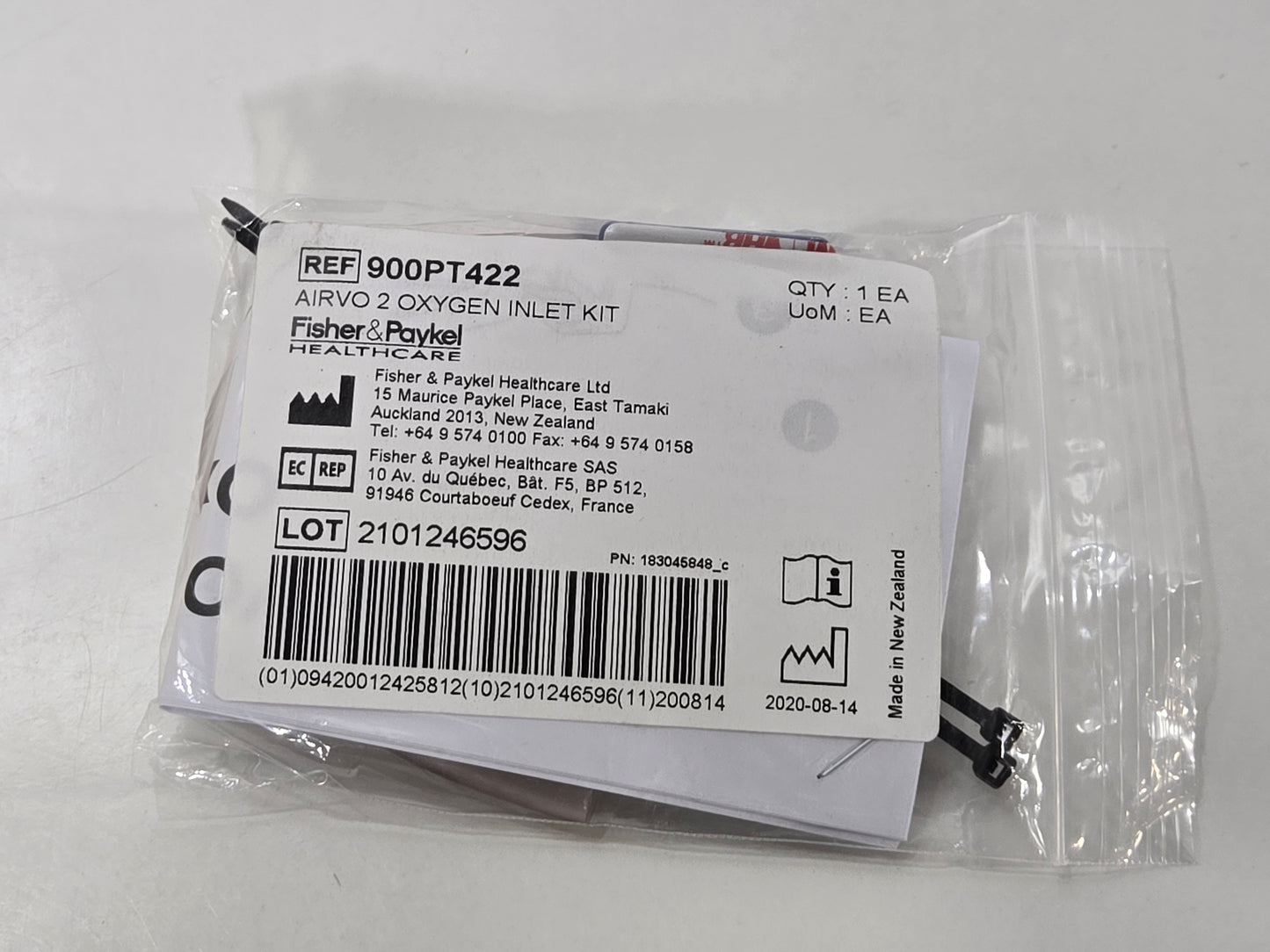 Fisher Paykel myAirvo2 900PT422 Oxygen Inlet Kit