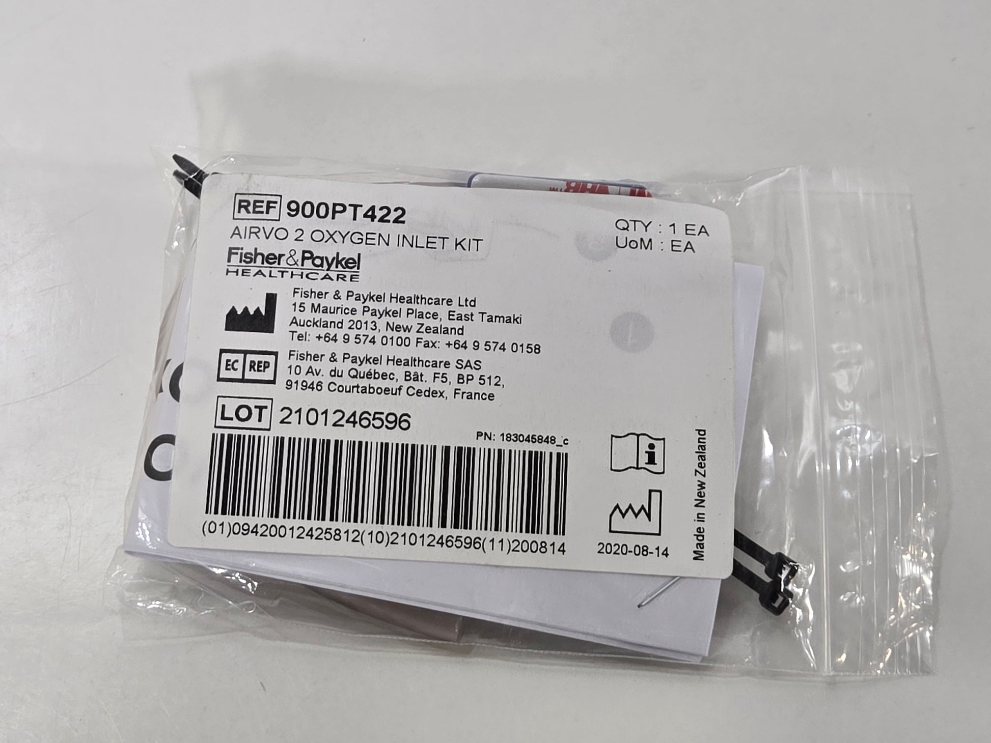 Fisher Paykel myAirvo2 900PT422 Oxygen Inlet Kit