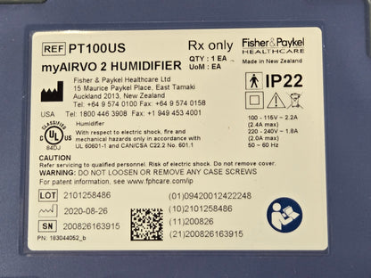 Fisher Paykel myAirvo2 PT100US Tag