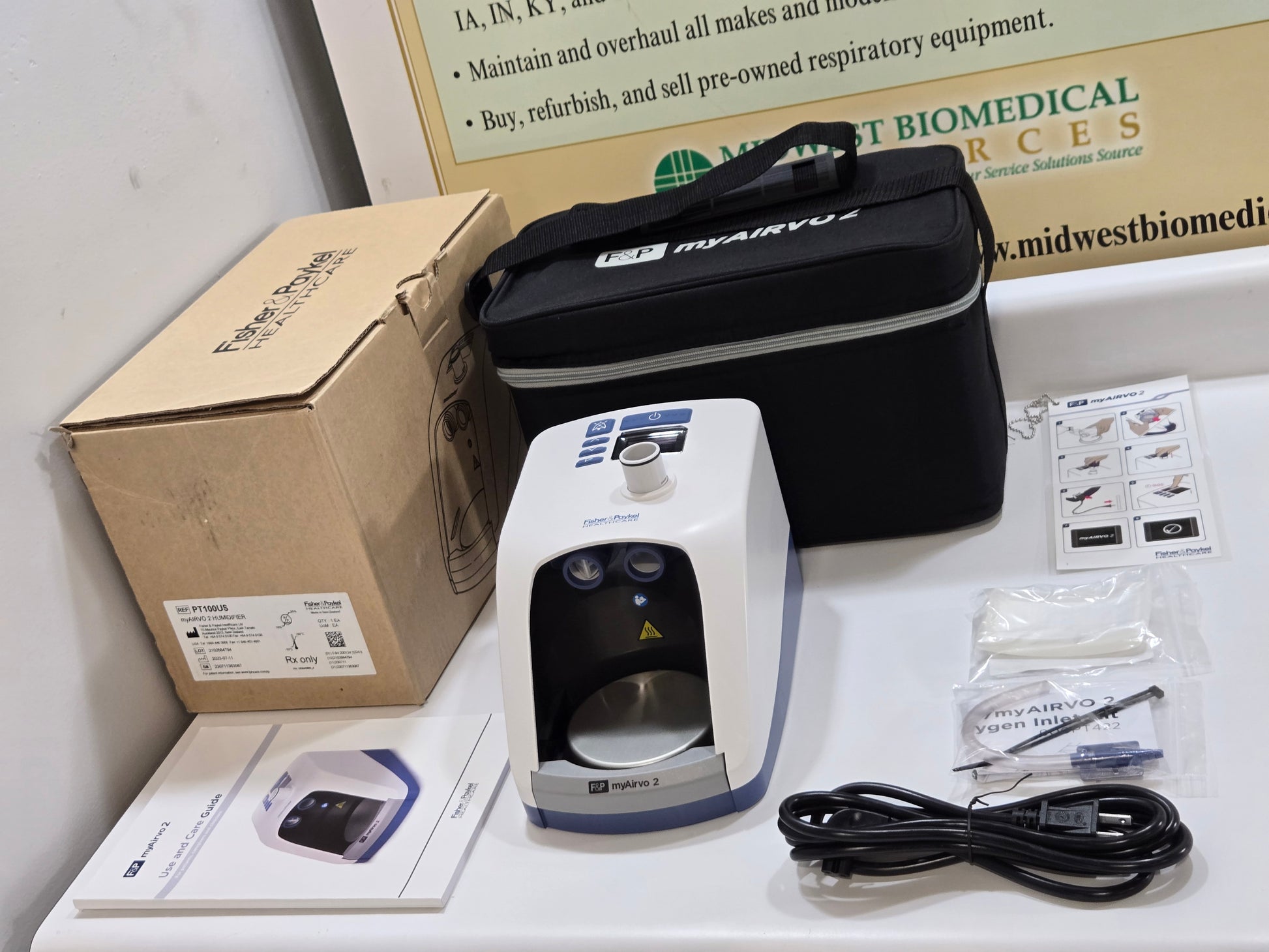 Fisher & Paykel myAirvo2 PT100US Humidifier System no water chamber