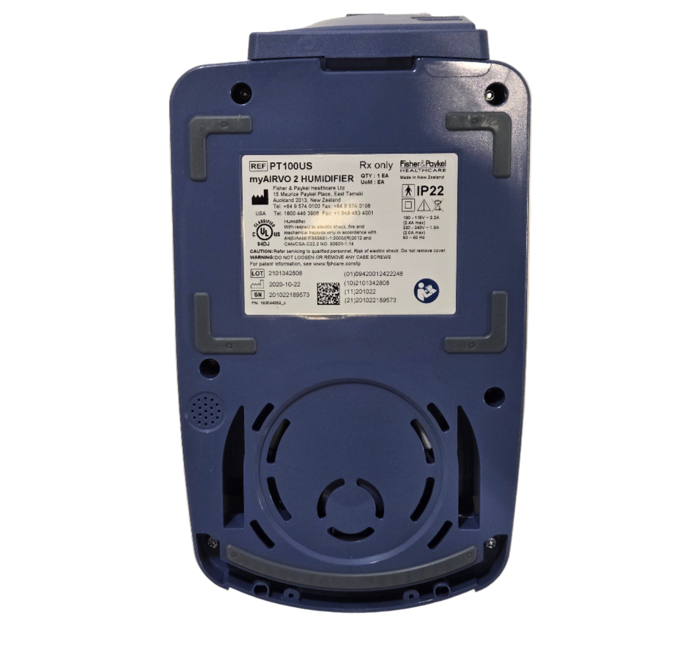Fisher & Paykel myAirvo2 PT100US Humidifier Bottom