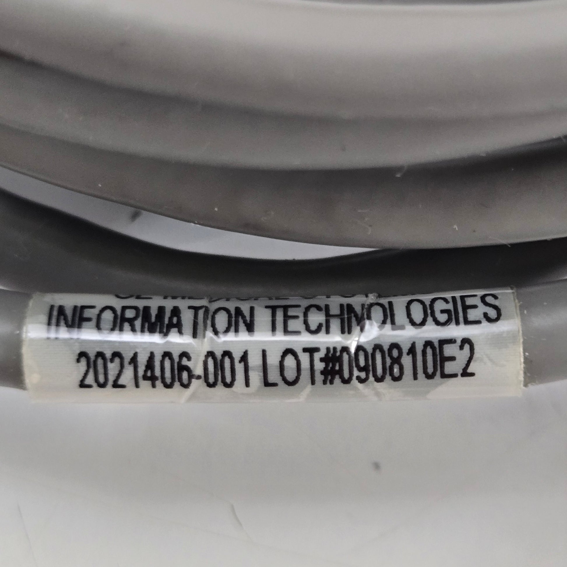 GE Healthcare SpO2 Interconnect cable Nellcor OxiMax 10ft MPN 2021406 Tag