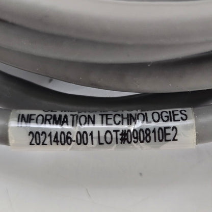 GE Healthcare SpO2 Interconnect cable Nellcor OxiMax 10ft MPN 2021406 Tag
