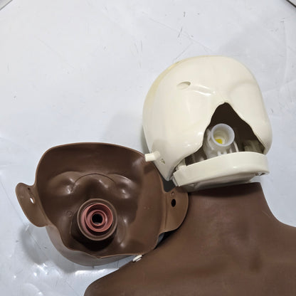 Laerdal Little Anne Adult CPR Training Manikin Dark Skin Non-QCPR 120-03050 Face Open