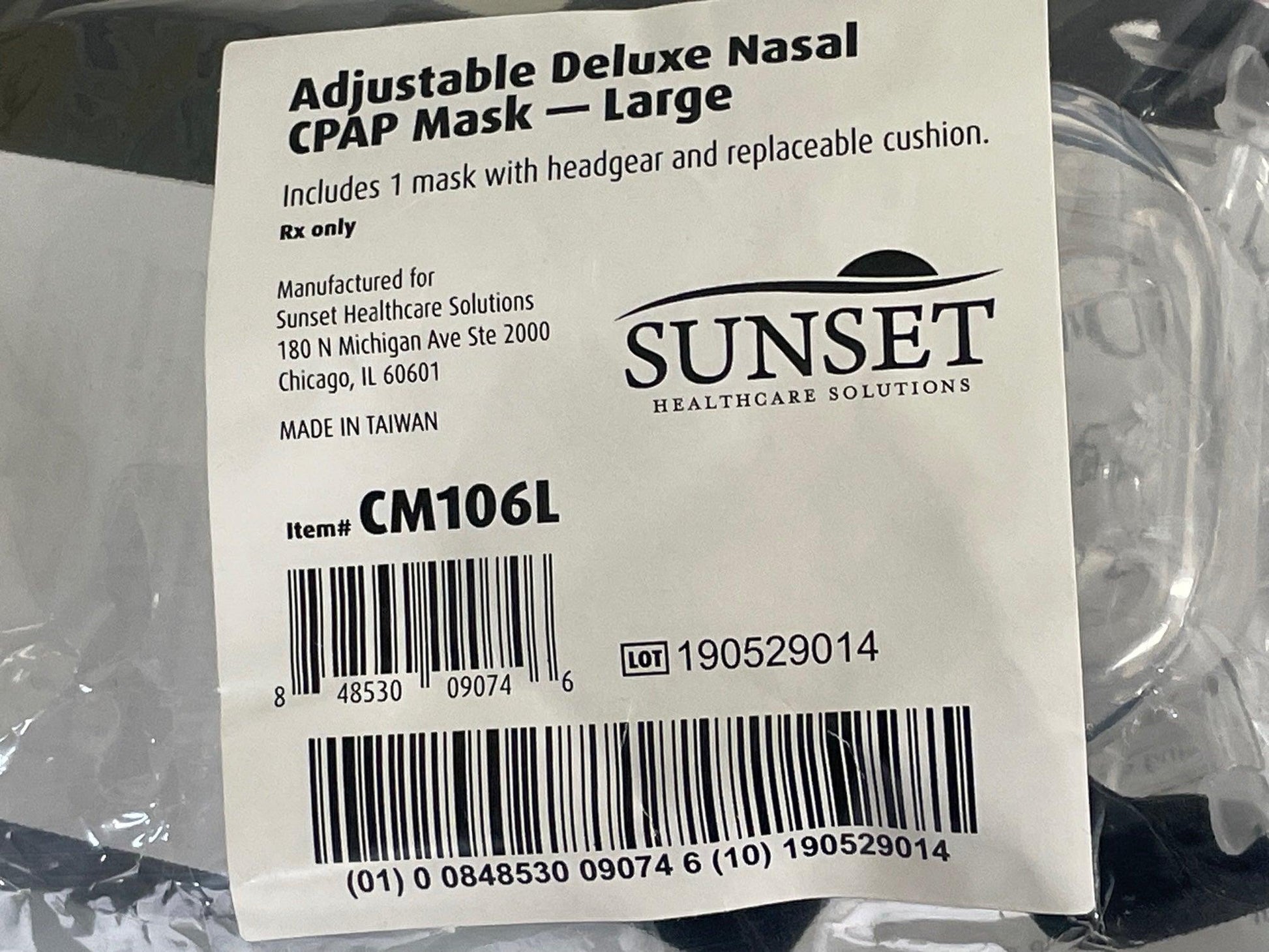 NEW Adjustable Deluxe Nasal CPAP Mask with Headgear CM106 - MBR Medicals