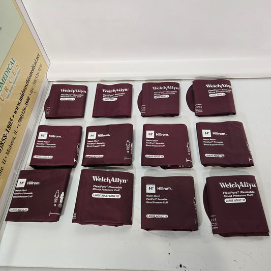 Lot of 12 Welch Allyn Hillrom Blood Pressure Cuffs MPN REUSE-12 Bundle