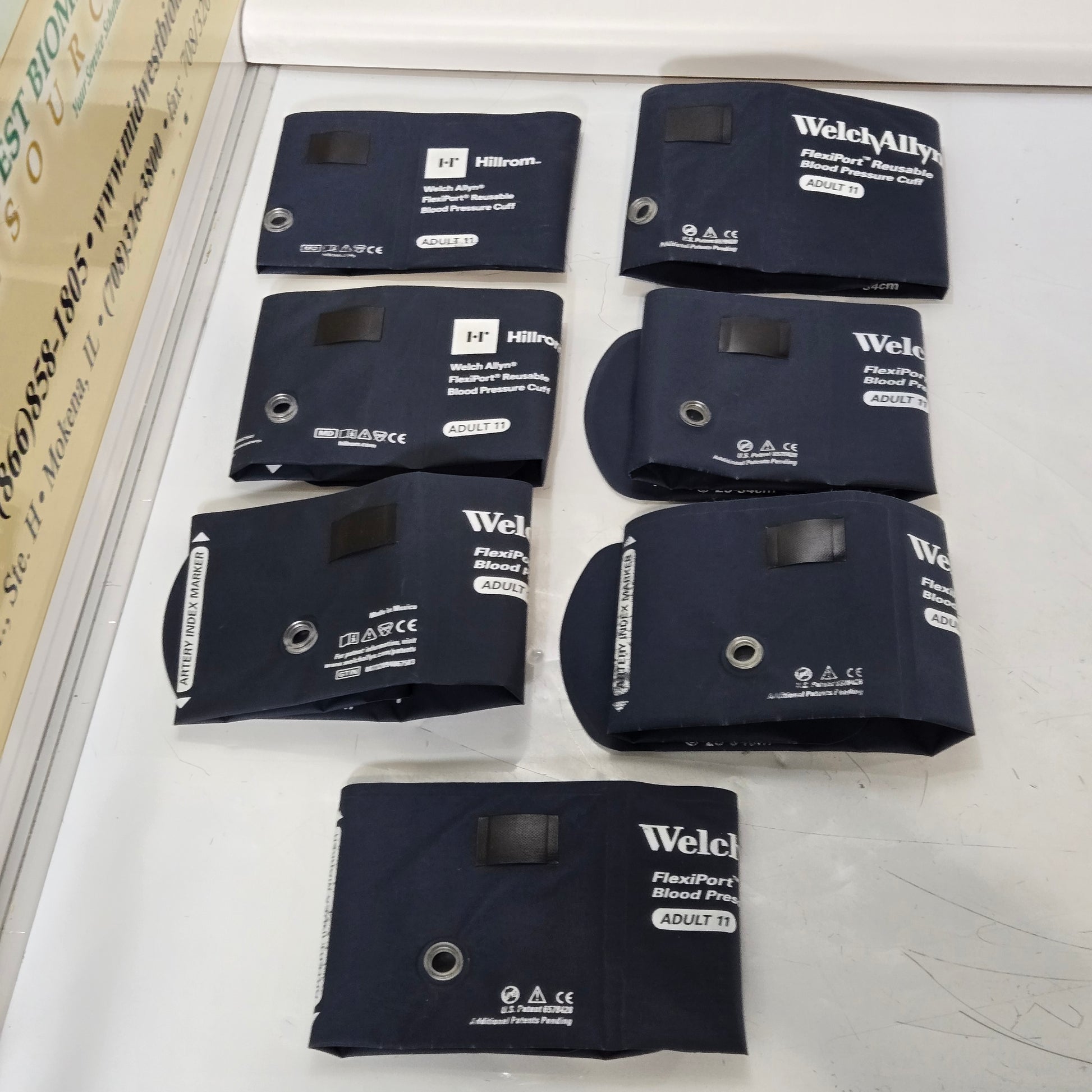Lot of 7 Welch Allyn Hillrom Blood PressureCuff MPN REUSE-11
