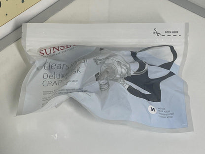 NEW Medium Sunset Healthcare Clearsight Deluxe Nasal CPAP Mask CM110M - MBR Medicals