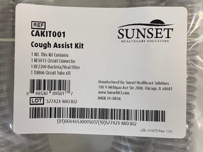 NEW Each Sunset Healthcare Cough Assist Kit CAKIT001 - MBR Medicals