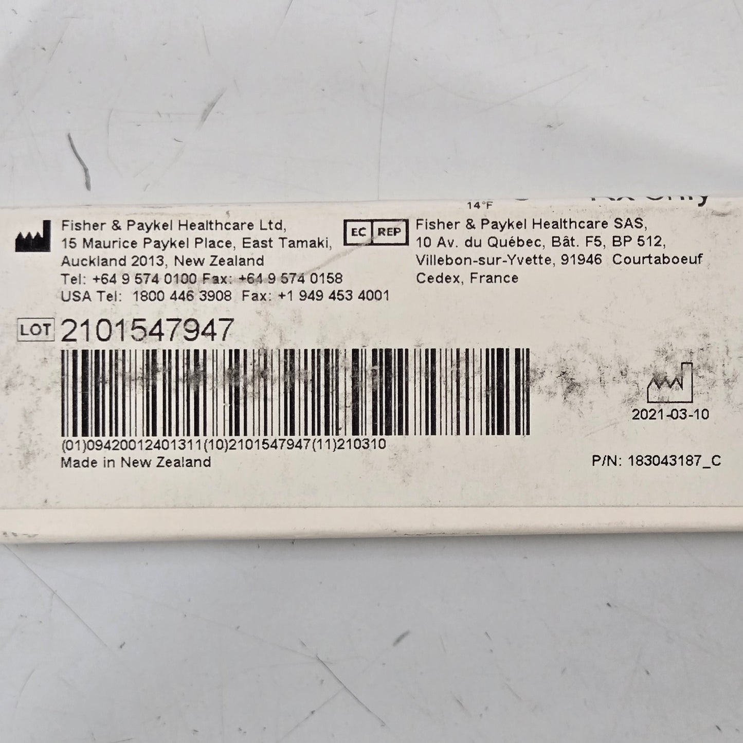 Fisher Paykel 900MR869 OEM Temperature and Flow Probe Package Tag 2