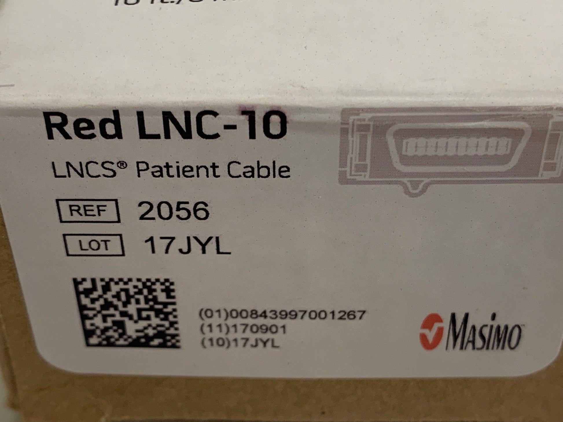 NEW Masimo OEM Red LNC-10 LNCS Direct Connect SpO2 Patient Cable 2056 - MBR Medicals