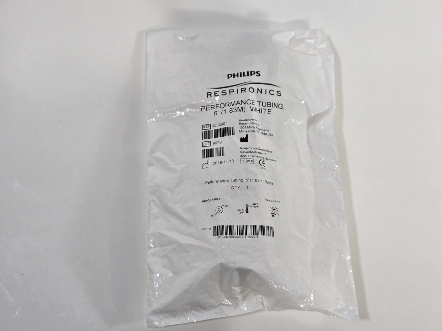 Philips Respironics Performance Tubing 6 White 1032907