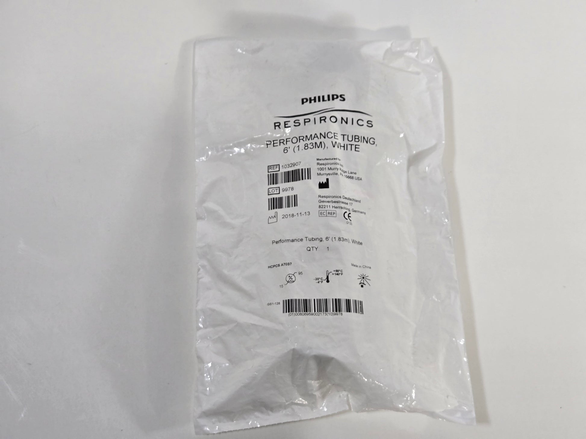 Philips Respironics Performance Tubing 6 White 1032907