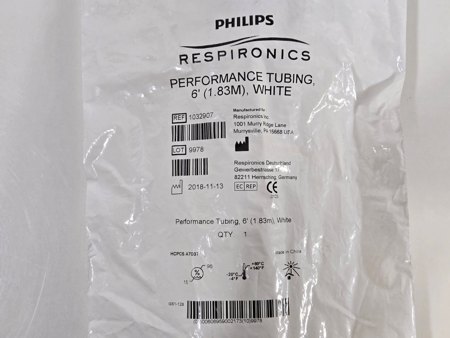Philips Respironics Performance Tubing 6 White 1032907