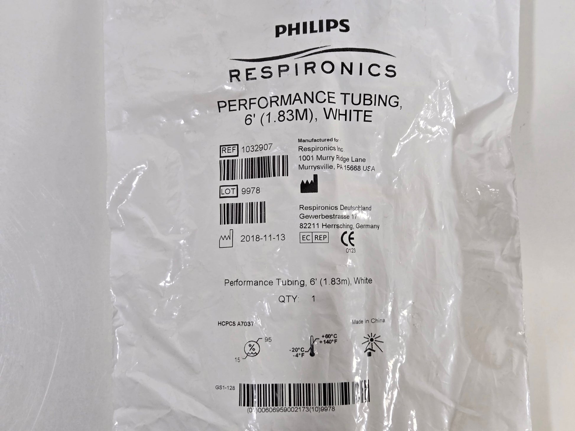 Philips Respironics Performance Tubing 6 White 1032907